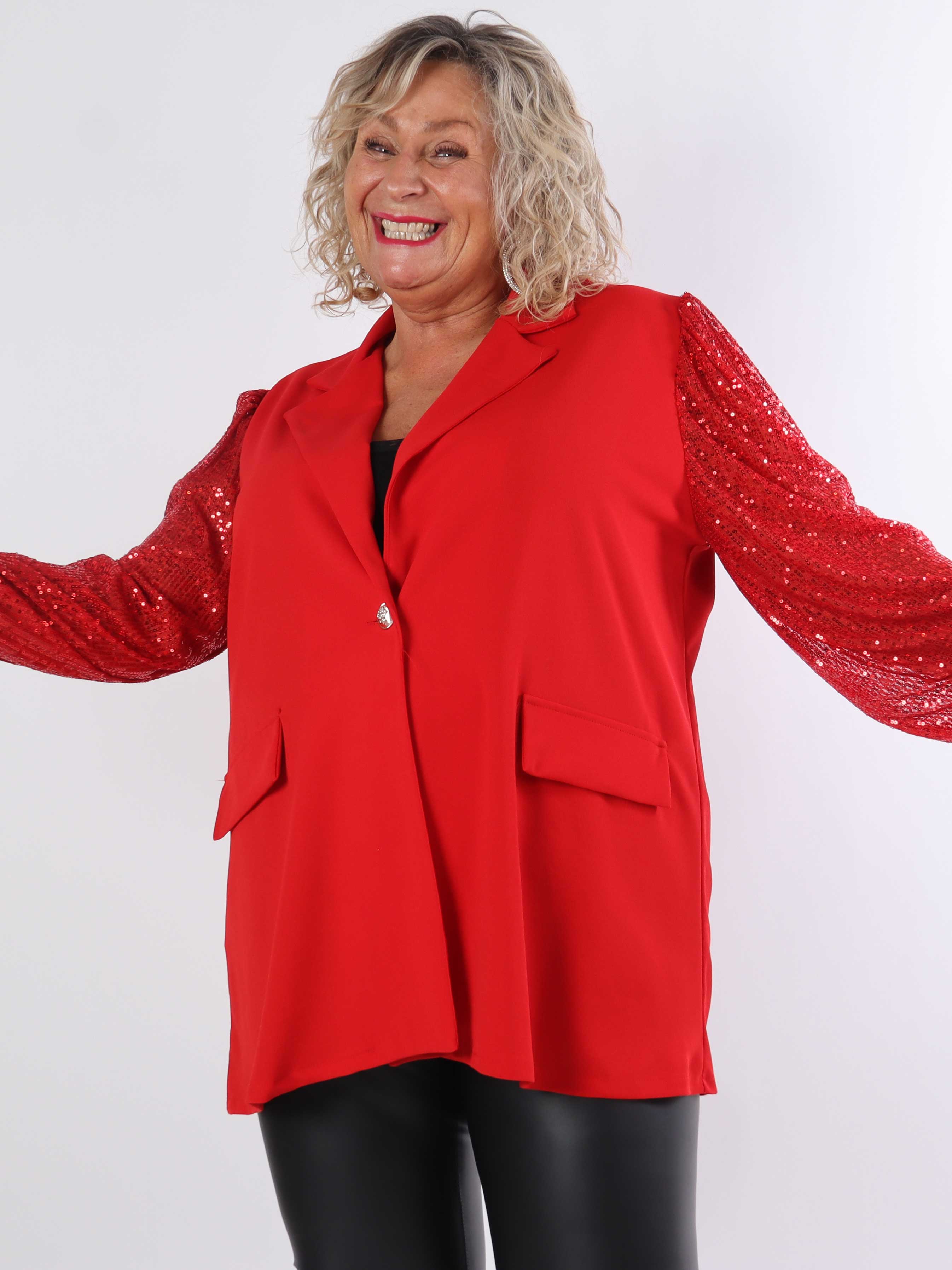 Kata - Oversized blazer med pailletærmer (bestseller)